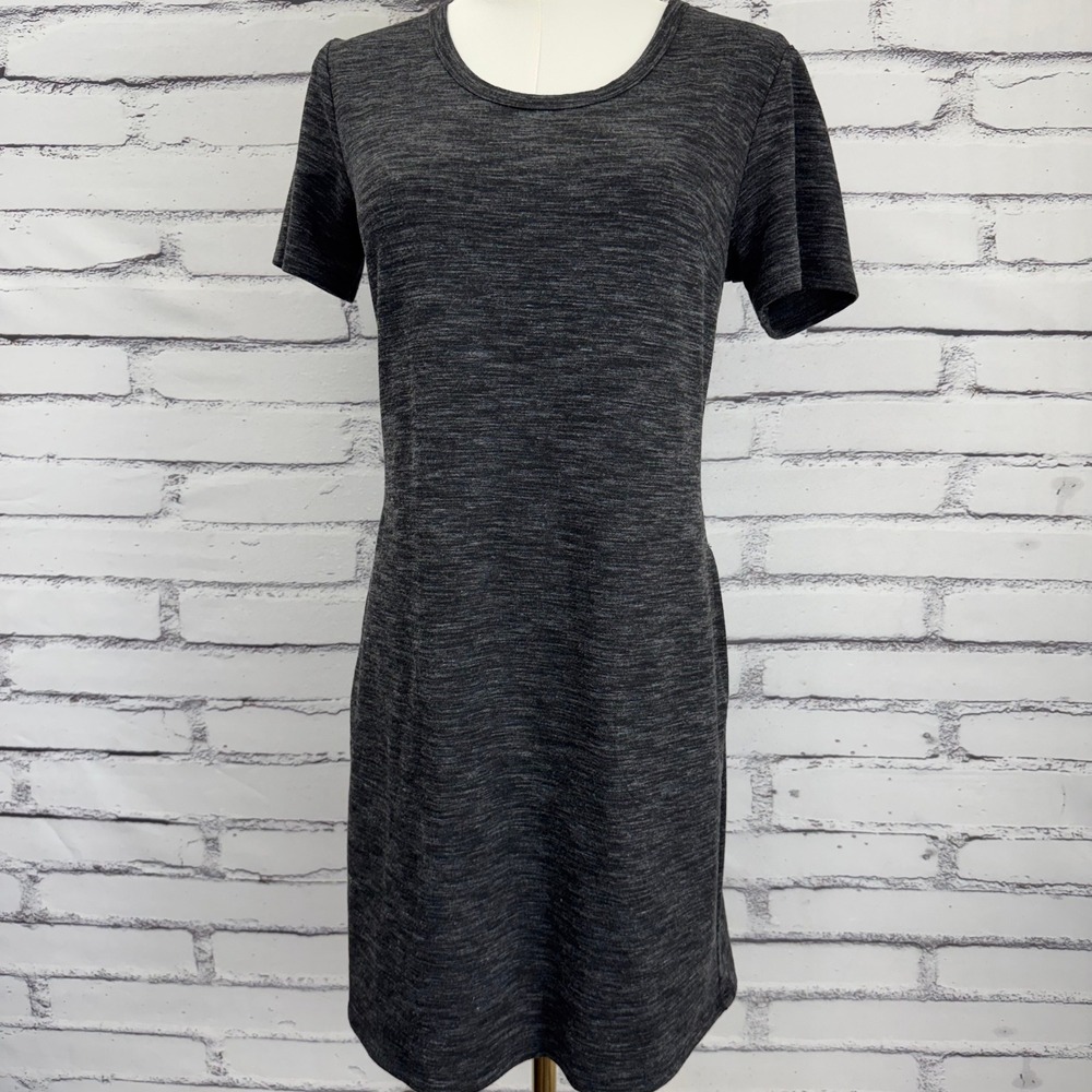 32 Degrees Cool Womens XS Gray Space Dye Short Sleeve Pocket‎ T-Shirt Dress